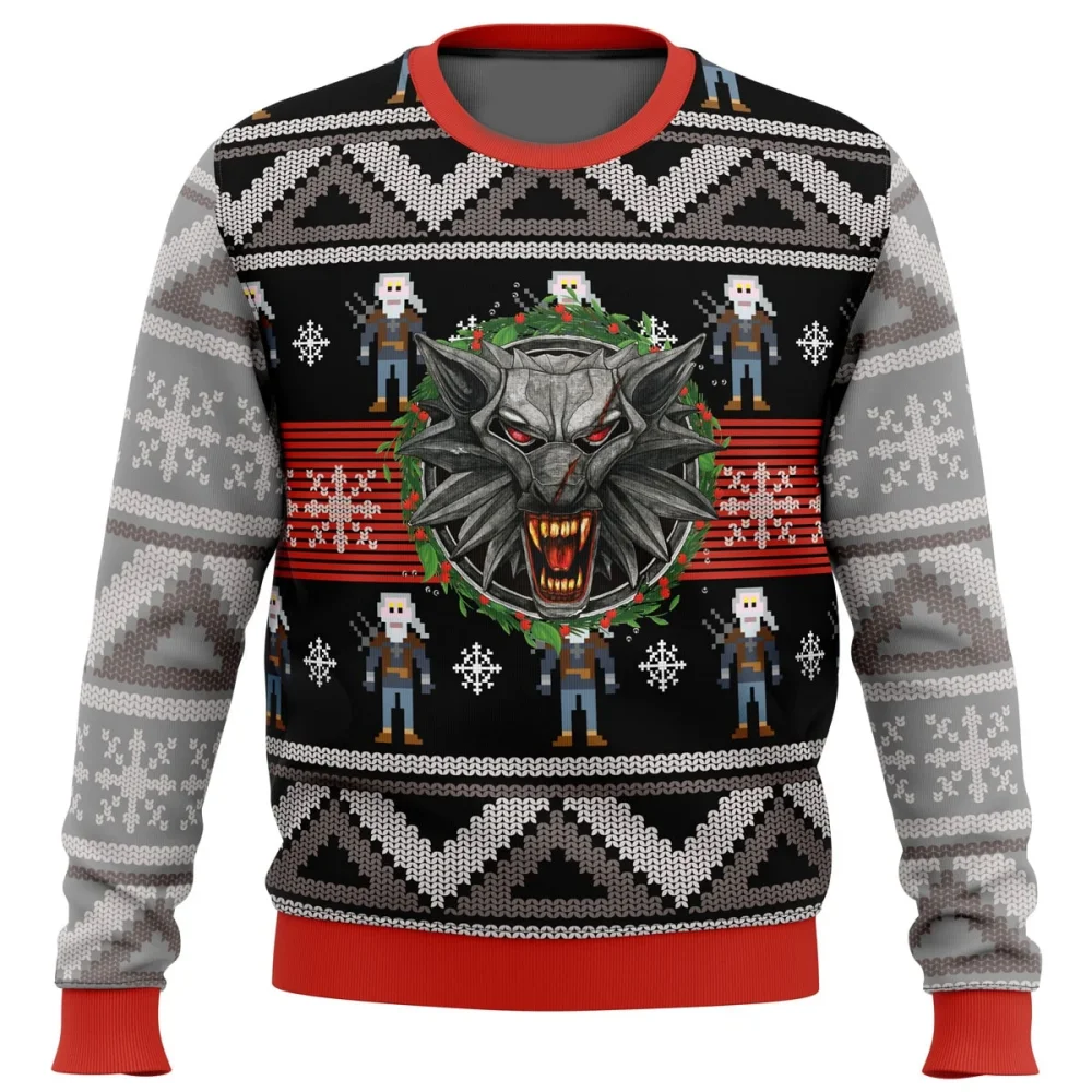 

Autumn and winter Christmas 3D monster Elf Ugly Christmas sweater anime men and women pullover fashion couple plus-size crewneck