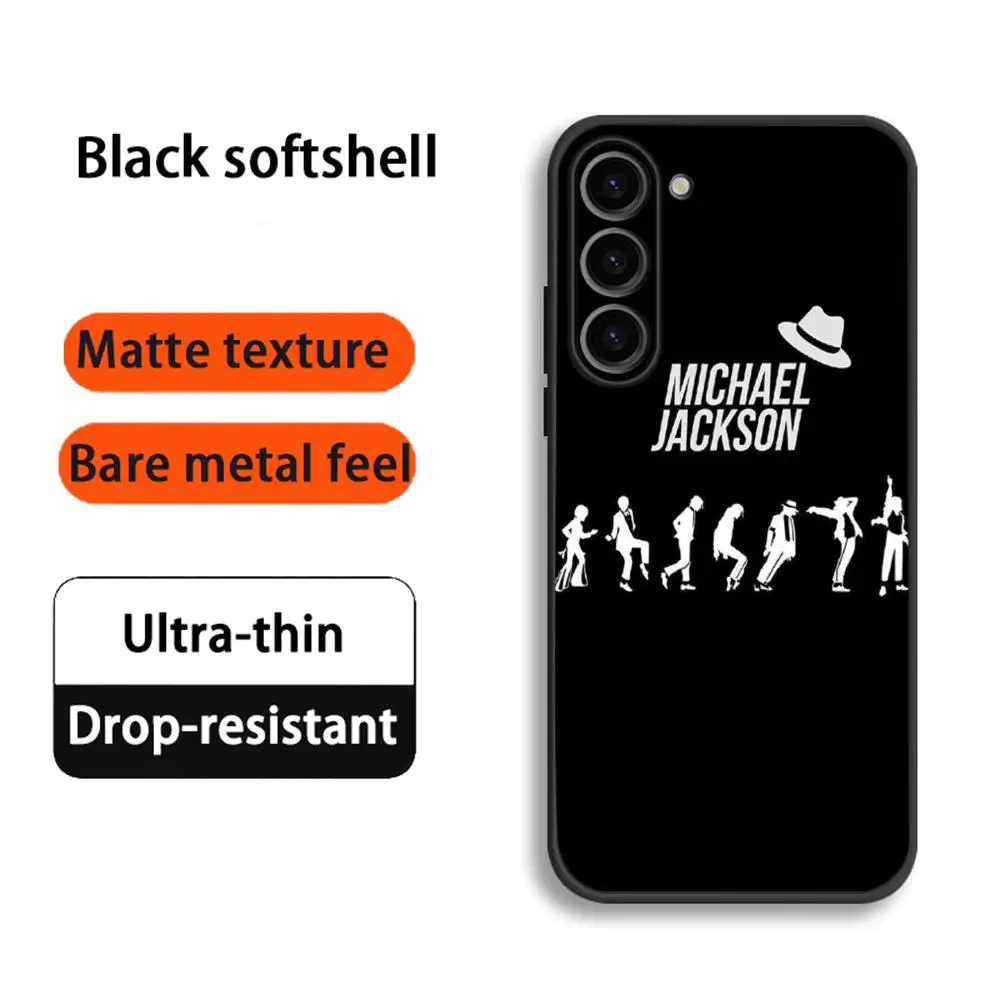 Dance King Michael Jackson pattern  Phone Case For Samsung Galaxy S26 S25 S24 S23 S22 S21 Plus Ultra Fold A Soft Black view 4