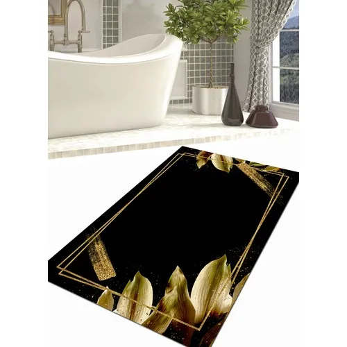 Ardizayn Black Gold 70x120 cm. Slip-Resistant Leather Sole Bath Mat, Mat