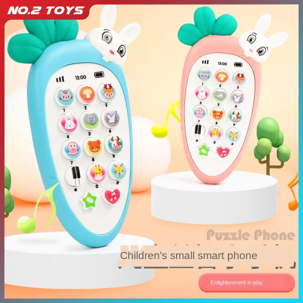 Muzyczna zabawka na telefon komórkowy dla dzieci Wczesna nauka Śliczny królik Maszyna telefoniczna Zabawki do wczesnej nauki z muzyką Edukacyjna zabawka dla dzieci