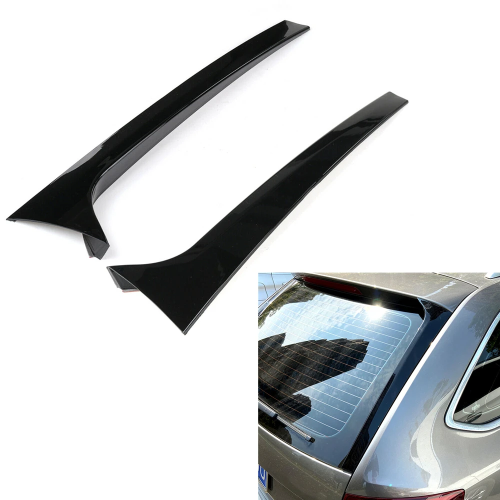 

Rear Window Trim Side Spoiler Wing For Skoda Octavia Estate Wagon 2014-2019 Touring Gloss Black Trunk Tail Gate Cover Canards