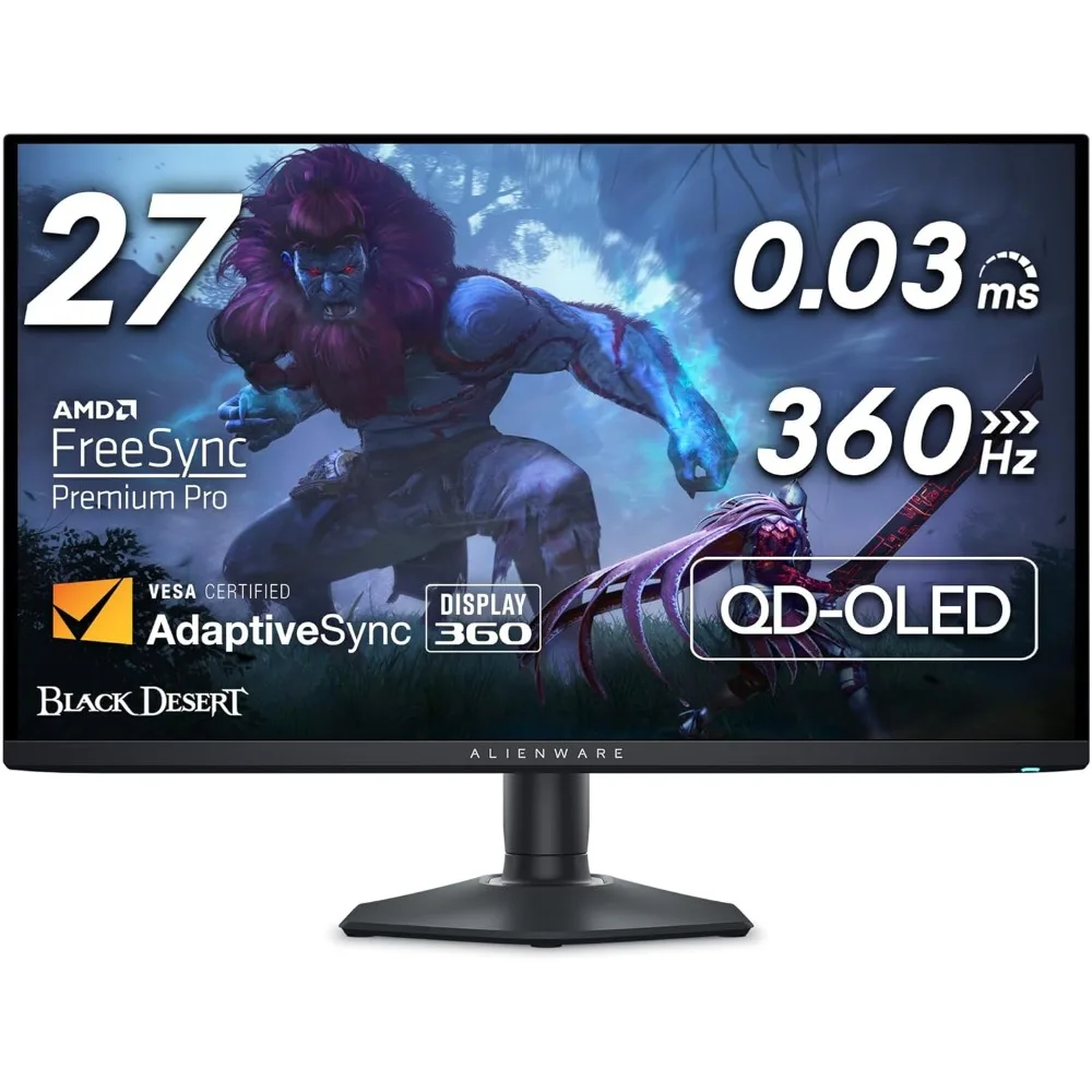 

Игровой OLED-монитор 26,7 дюйма WQHD 2560x1440 360 Гц 0,03 мс AMD FreeSync Premium Pro HDMI DP USB Регулируемая подставка