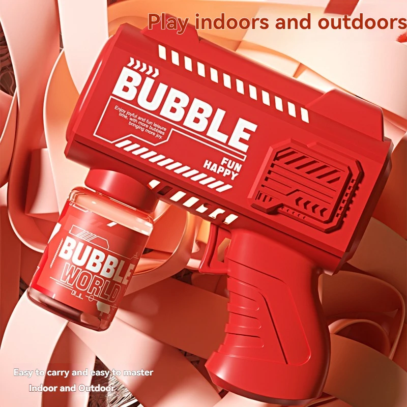 Nice Fully Automatic Yellow Duck Stickers Space Bubble Blowing Toy Bubbles Gun Outdoor Bubble Machine Gift Holiday Gift Toy.