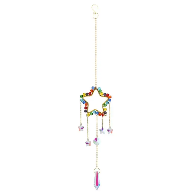 Crystal Sun Catcher Rainbow Maker Prism Sun Catchers Handmade Hangings Crystals Sparkle Colorful Ornaments For Garden Home