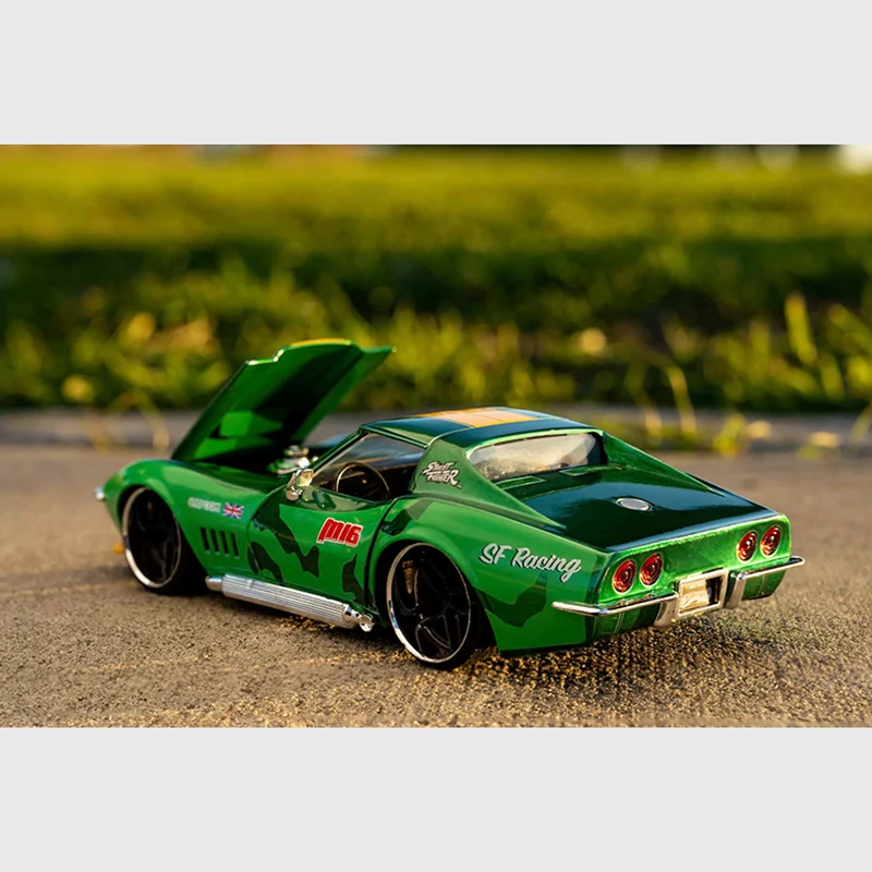 Jada 1:24 Scale 1969 CORVETTE Alloy Car Model Ornament Souvenir Display Collection Hobby Gift