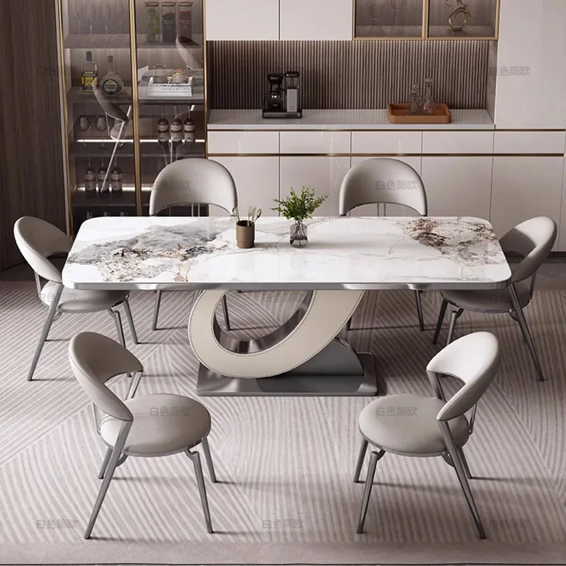 Home Furniture Garden Table Dinning Tables Sets Luxury Living Room Chairs Cafe Coffe Mesas De Comedor Restaurant Dining WX