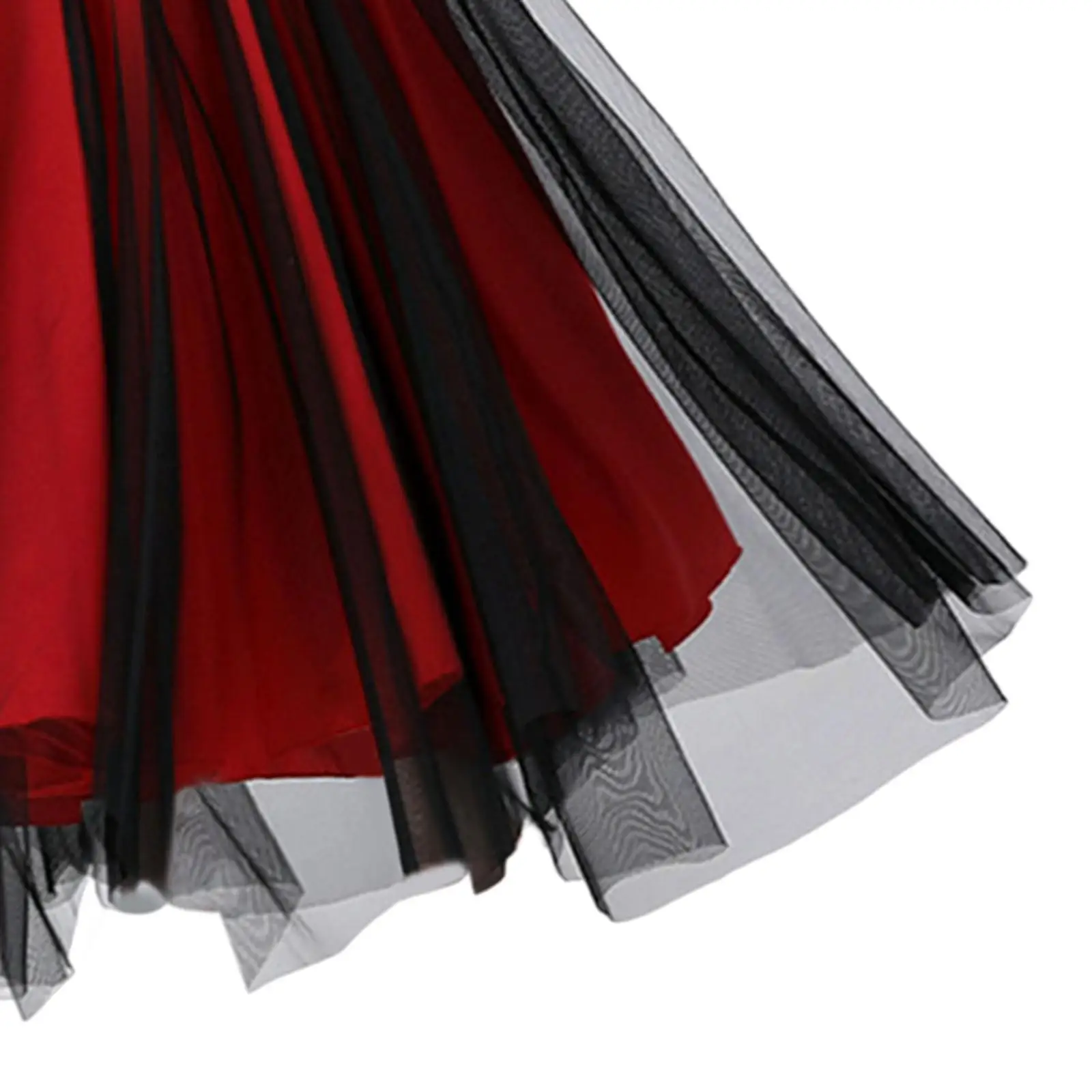 Dames Latin Ballroom Dans Rok Gelaagde Jurk Buikdans Rok Lange Rok Voor