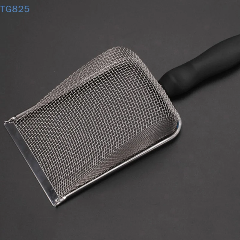 【AN】Pet Cleaning Tools Stainless Steel Feces Shovel Net Cat Litter Shovel Reptiles Lizard Sand Shovel Mesh Screen Fecal Spoon view 5