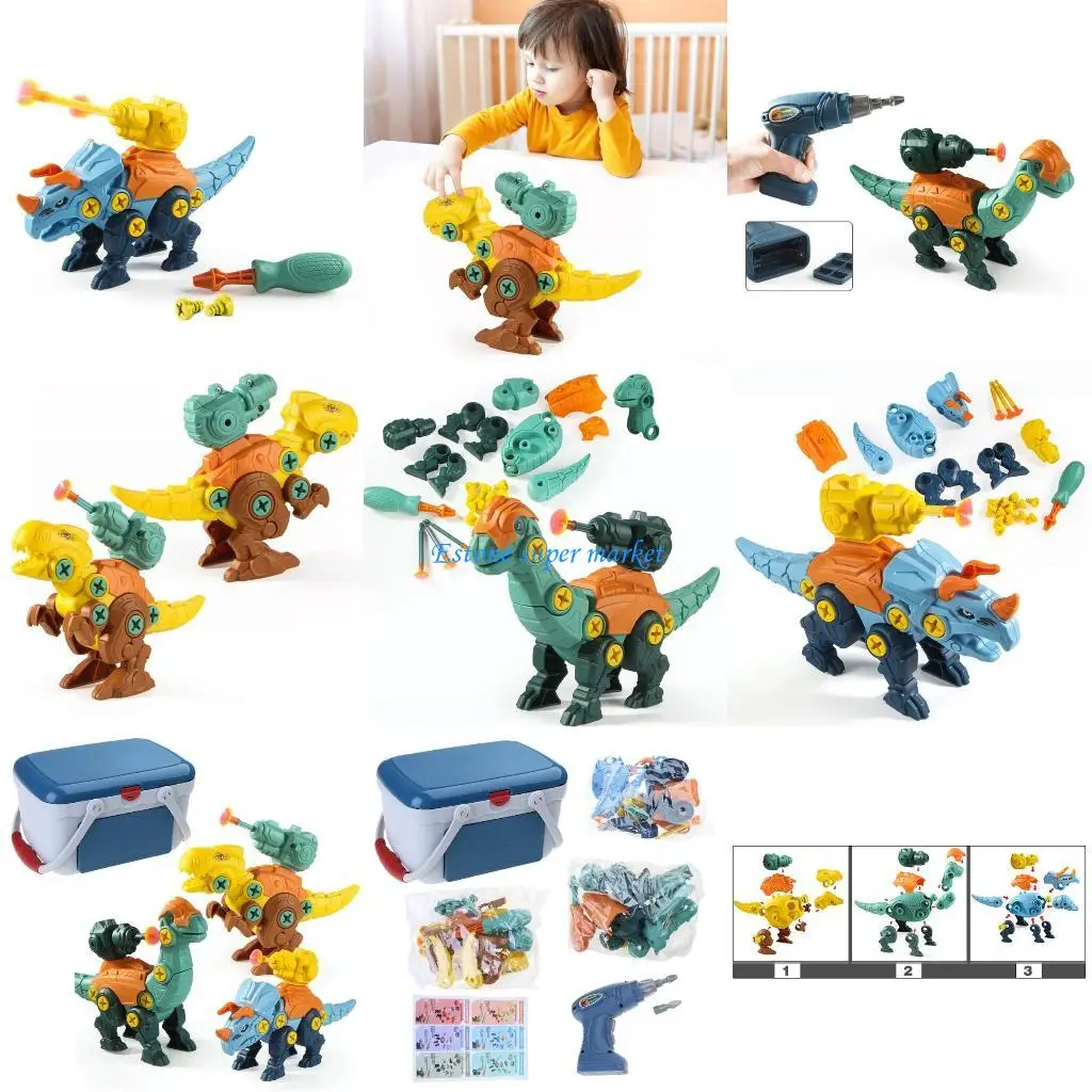 090B 3 في 1 لعبة بناء الديناصورات تيك أبارت DIY لعبة أنشطة الأولاد