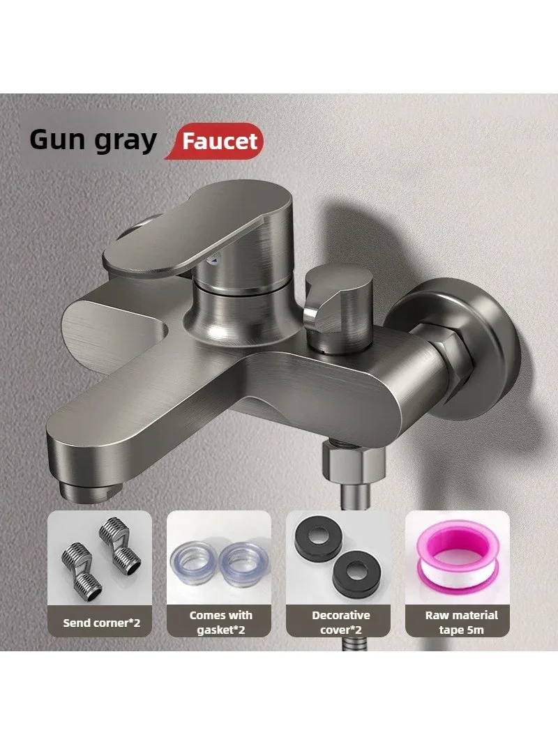 Robinet mitigeur de salle de bains, douche, ensemble de douche, salle de bains, baignoire, interrupteur de mélange, Triple robinet chaud et froid