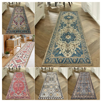 Vintage Persian Pattern Long Runner Rug for Hallway Kitchen Soft Durable Non Slip Home Decoration Carpet with Ethnic Design
