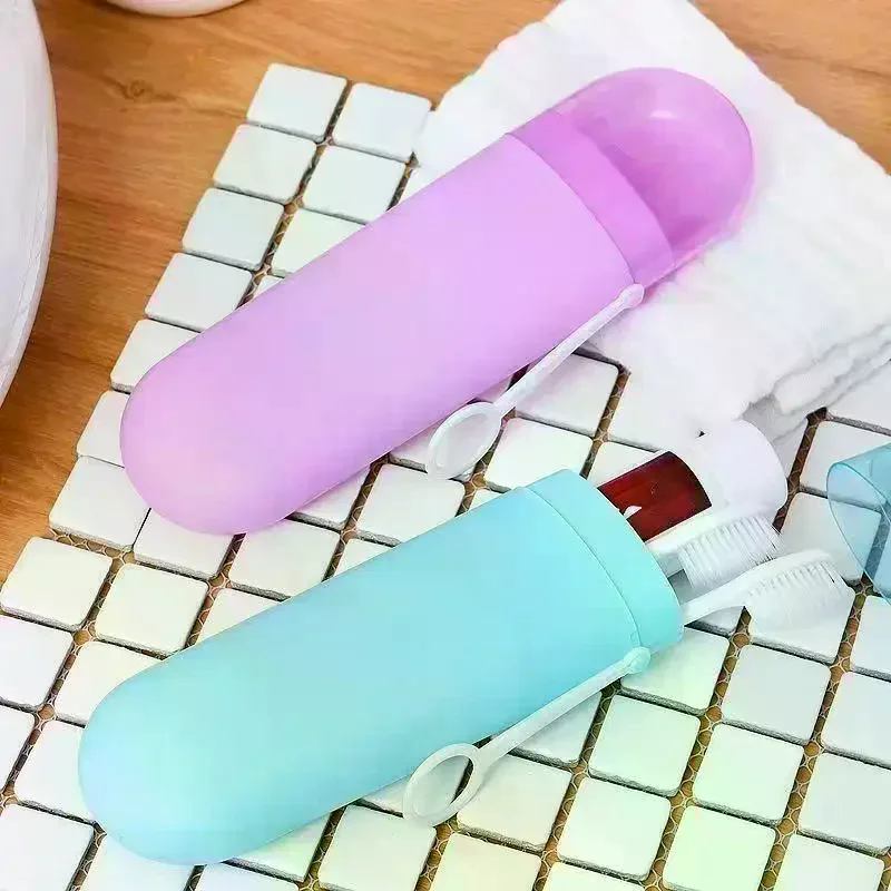 1Pcs Portable Hiking Camping Toothbrush Storage Box Travel Toothbrush Toothpaste Cover Holder Wash Cup Cosmetic Capsule Case