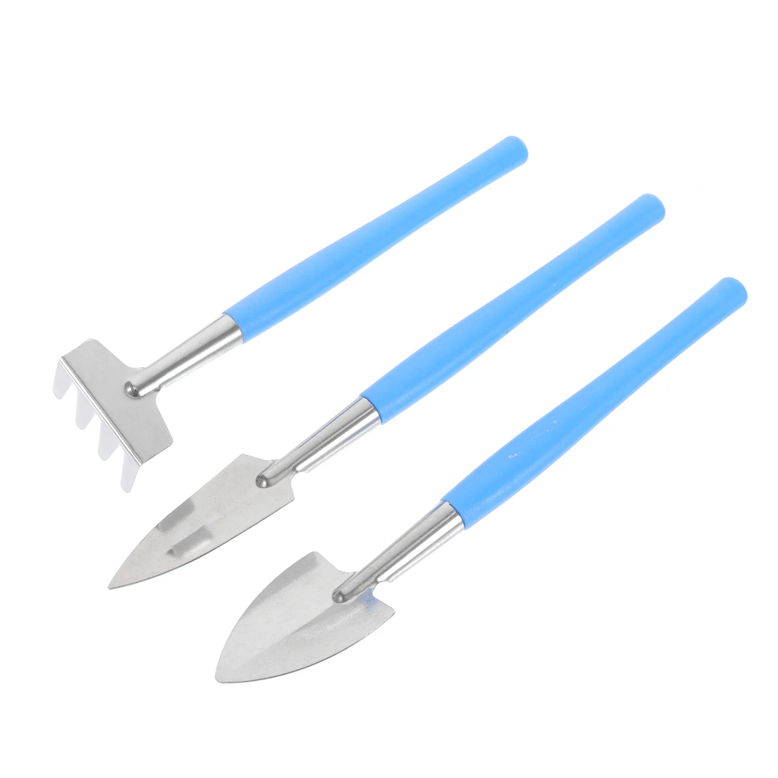 3 قطعة الفولاذ المقاوم للصدأ حديقة مجرفة مجموعة عدم الانزلاق مقبض مريح للتربة تخفيف أدوات زراعة لوازم البستنة