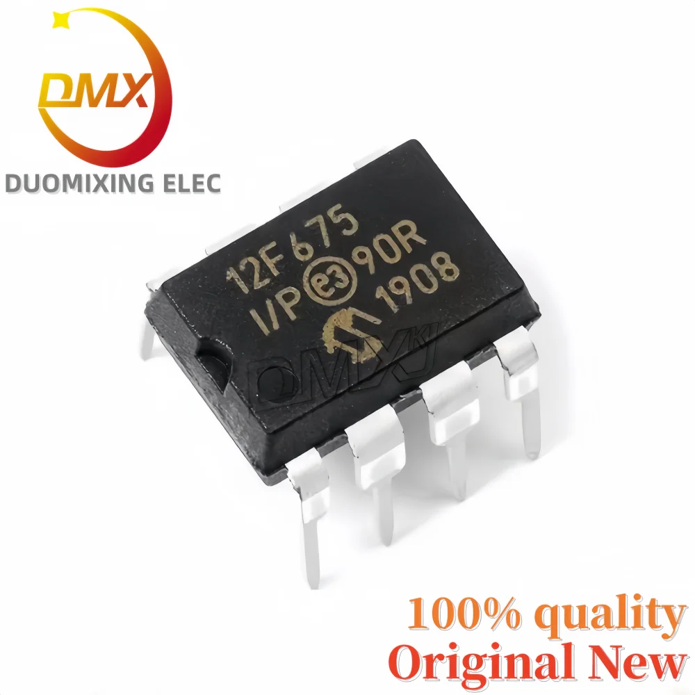 5PCS 12F675 PIC12F675 PIC12F675-I/P 8-bit Flash Microcontroller Microcontroller