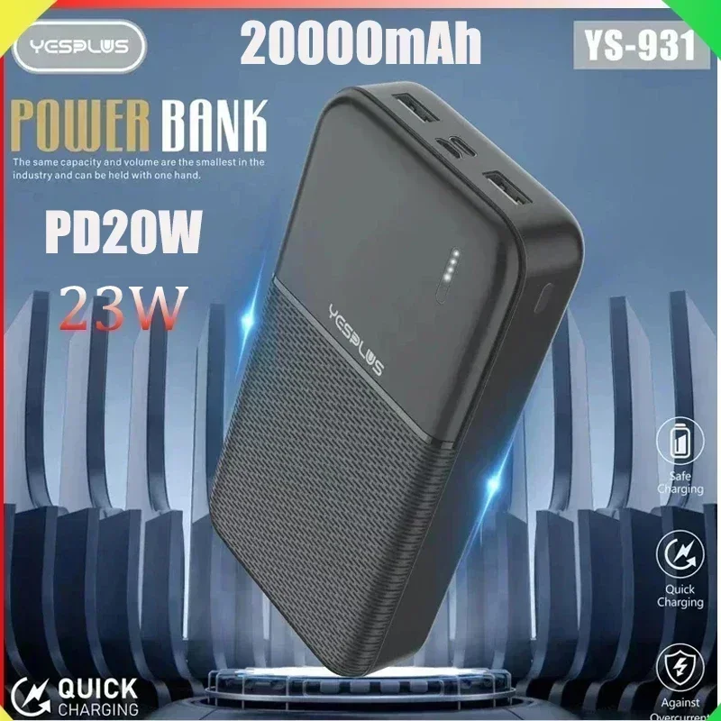 New Generation Portable Power Bank 23W - Large Capacity20000mAh Spare Battery for Huawei Samsung Xiaomi PD20W Pilha Recarregável