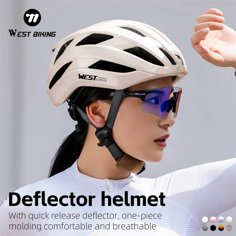 

Велосипедный шлем WEST BIKING, литые шлемы, разноцветный аэродинамический шлем, спортивные шлемы с дефлектором для пар, защитная шапка