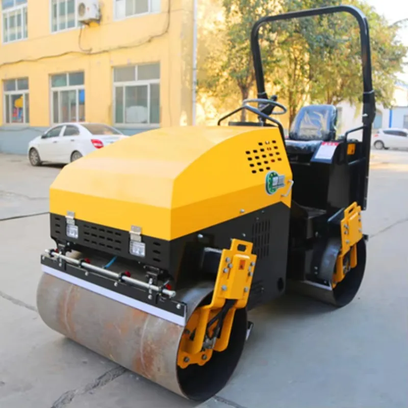 1-3 Ton Mini Double Drum Vibratory Road Roller Asphalt Compactor Construction Machinery Soil Compactor