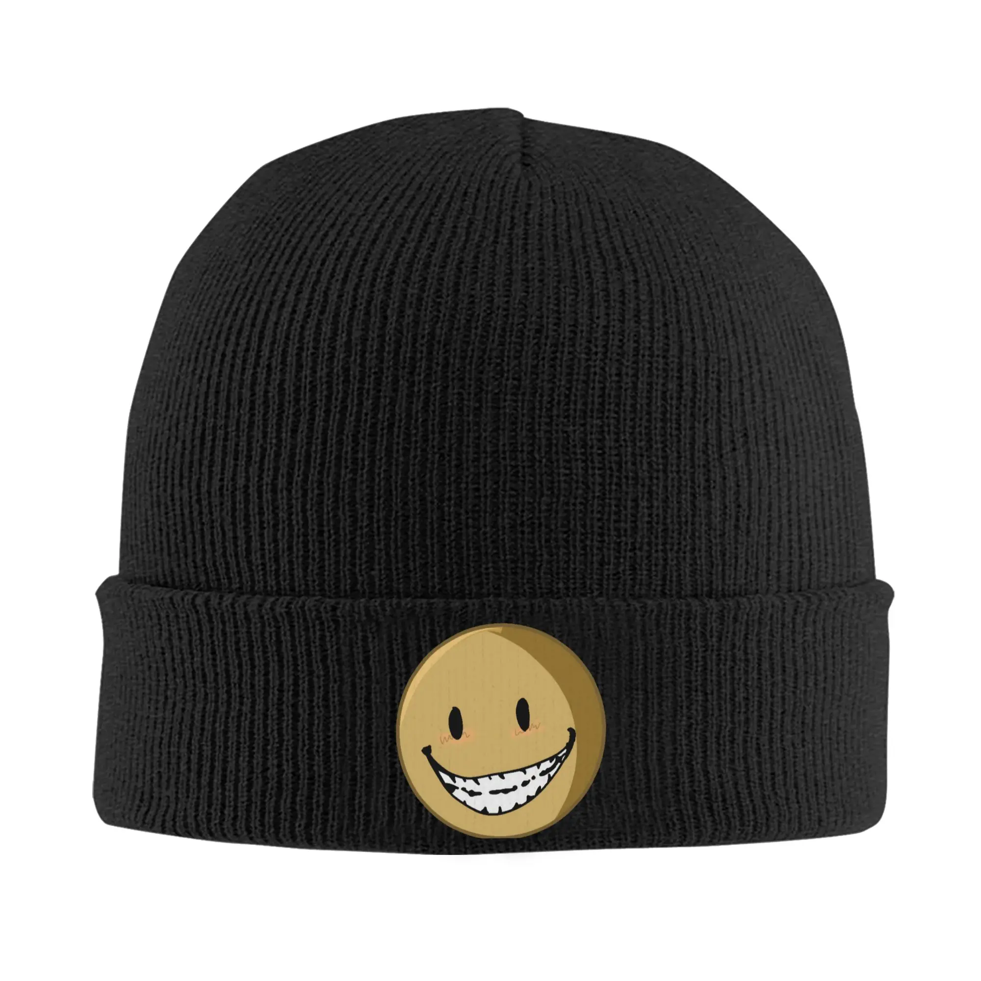 Verity Face Grinning Smile Positivity Knitted Hat Women's Men's Beanie Autumn Winter Hat Acrylic  Warm Caps ,