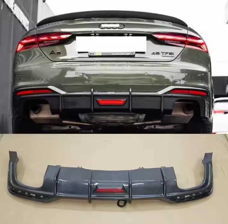 

Hot Selling Carbon Fiber Front Lip Spoiler for A5 with LED Lighting for A5 8T3 2017 2018 2019 2020 2021 2022 2023