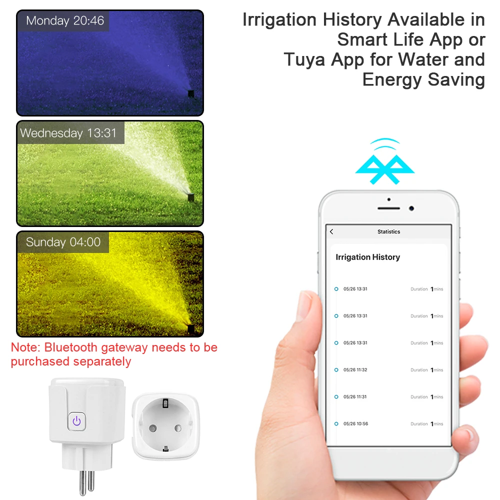 Watering Timer Electronic Automatic Watering Battery Operated Smart Alexa WiFi Tuya Bluetooth Garden Irrigation Controller