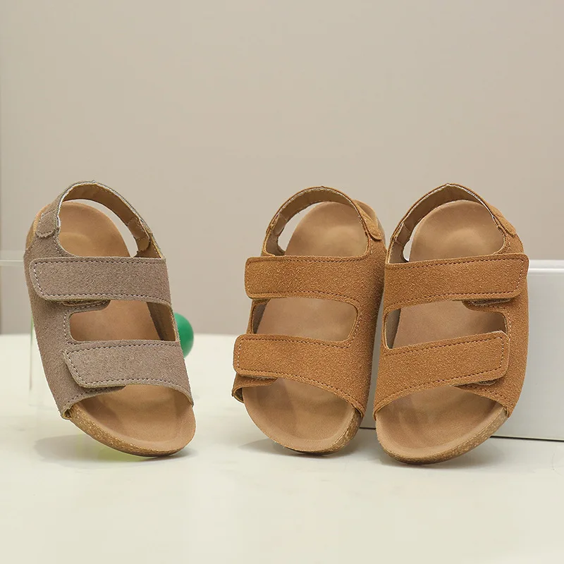 

Kids Beach Shoes Soft Sole Retro Boys Girls Sandals Non-slip Comfortable 2025 Summer New Children Casual Shoes Korean Style