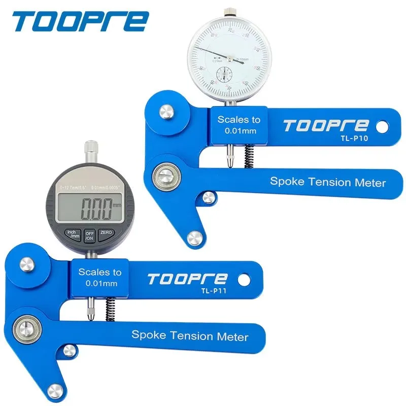 

TOOPRE Spoke Tension Meter Mechanical/Electronic Version - Aluminum Alloy, Bicycle Wheel Truing Precision Measurement Tool