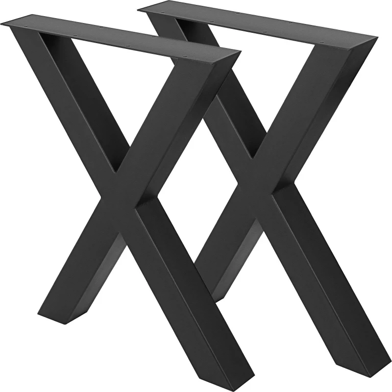 2-piece set of heavy-duty steel table legs, 28 inches high, 30 inches wide, 3.1 inches thickened corners