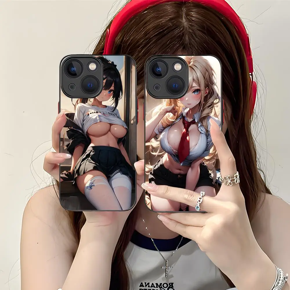 

Чехол для телефона JK School Uniform Girl для iPhone 17, 16, 15, 14, 13, 12, 11 X XR XS 8 7 Air Pro Max Plus, мини-красочный силиконовый чехол