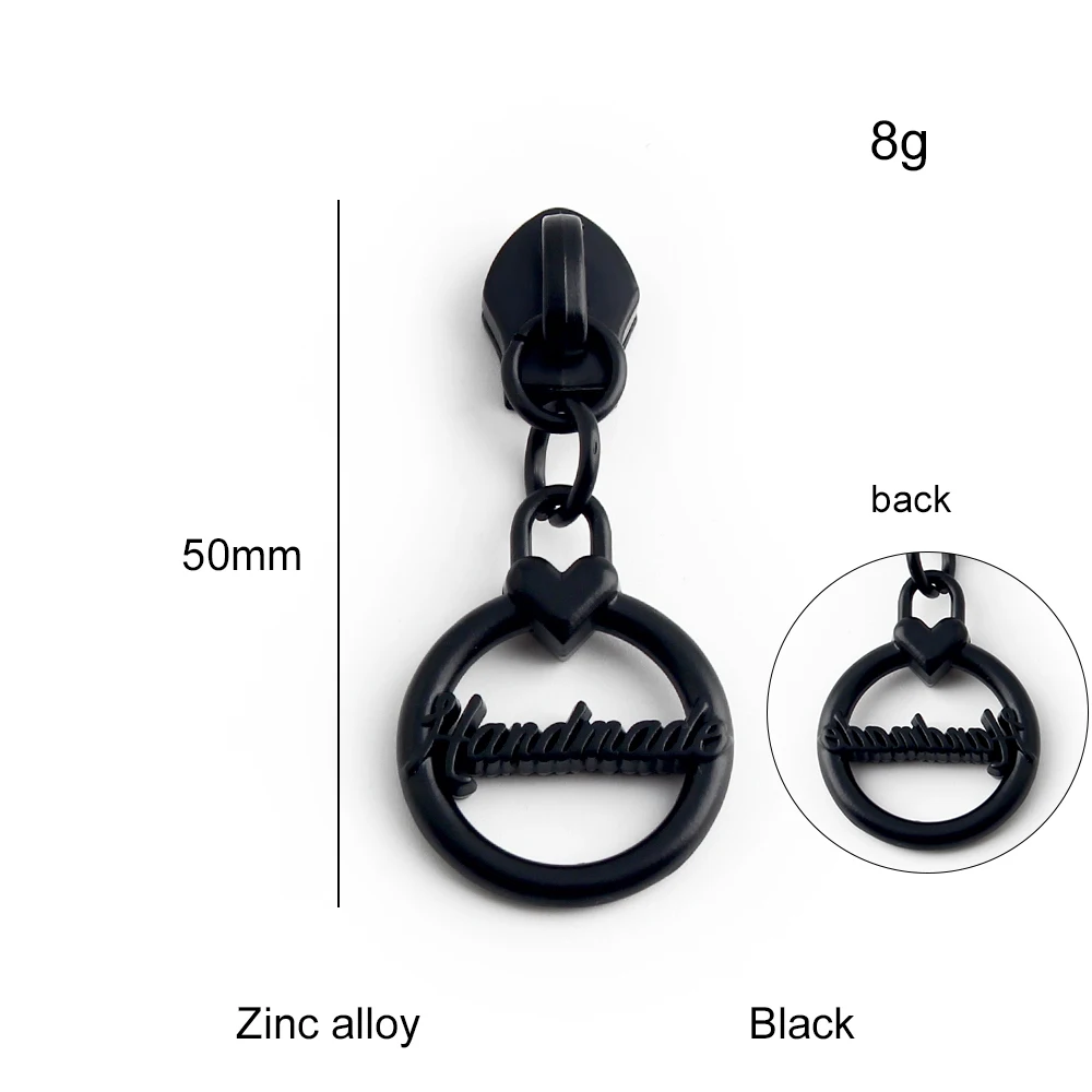 20-40-100PCS Handmade Love Shape 5# Nylon Detachable Zipper Slider Head For Wallets Handbag Bags DIY Tailors Sewing Accessories