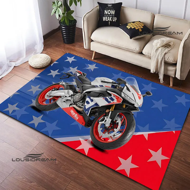 aprilia logo printed carpet motorcycle fashion living room bedroom beautiful carpet non-slip doormat photography props gift