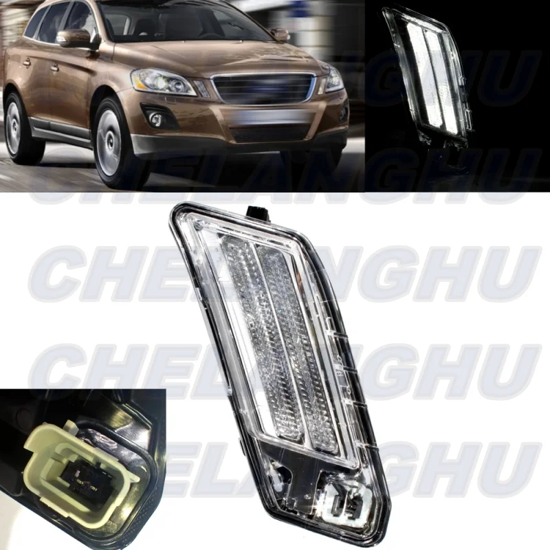 

For Volvo XC60 2010 2011 2012 2013 Right Side Front Bumper LED DRL Daytime Running Light Fog Lamp Light 31290874