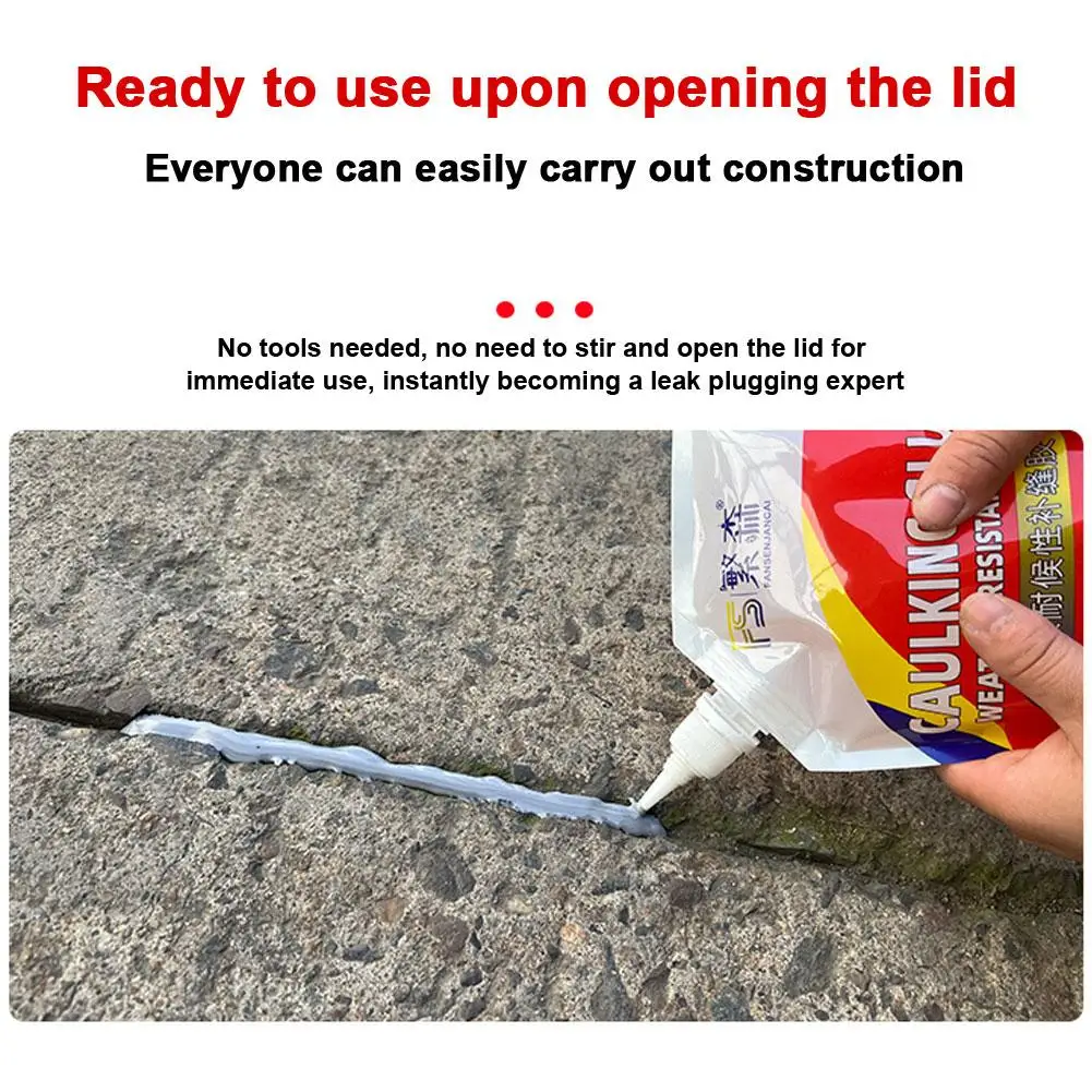 1/2/3PCS Slab Concrete Crack Waterproof Repair Sealant Caulk Roofing Plugging Repair Cement Sealant Angle Crack Plugging Materia