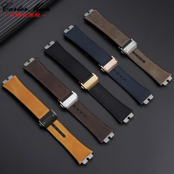 Bracelet For HUBLOT BIGBANG Big Bang Series Quick Release Special Interface Retro Cowhide Silicone Bottom Watch Strap 27 * 18mm