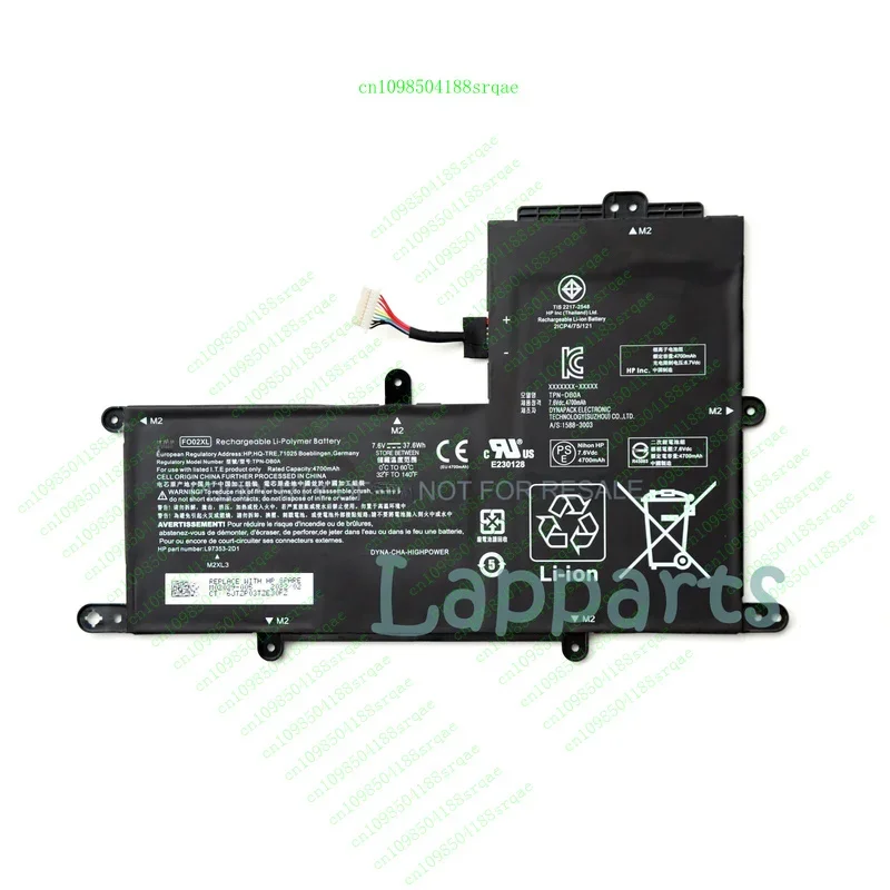 

Новый оригинальный аккумулятор FO02XL для HP Chromebook 11A L97355-005 TPN-DB0A L97353-2D1%100 тест