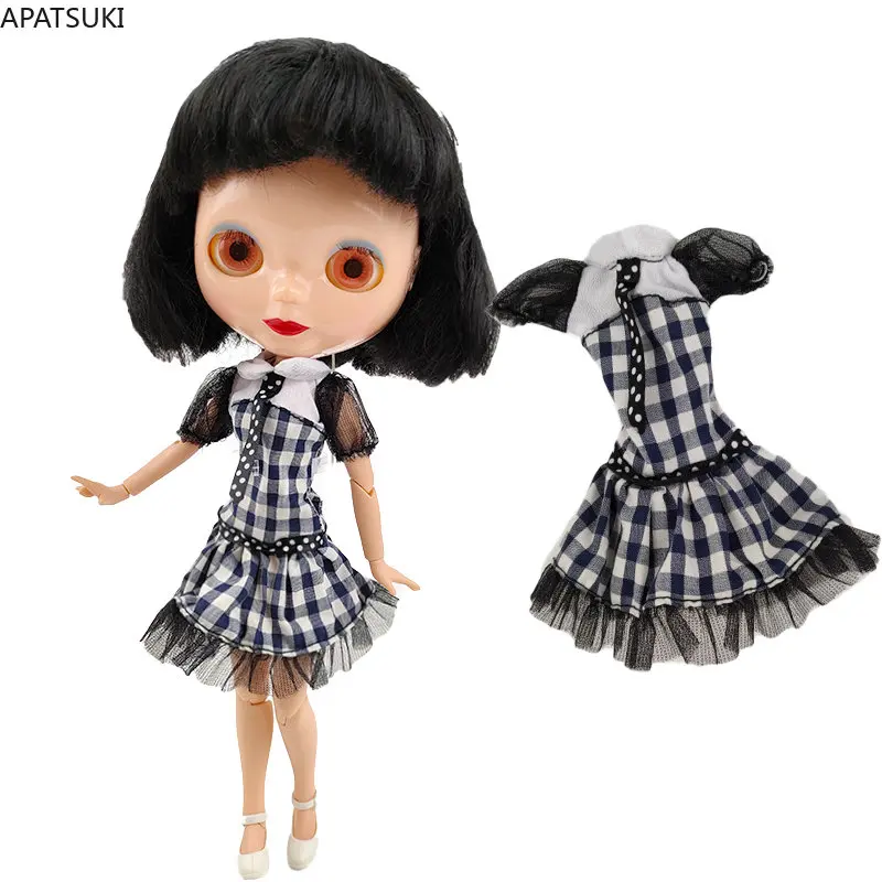 Weiß schwarz geflochtene Puppen kleider für Blythe Puppen kleid für Neo Blythe Accessoires Outfits für Licca Puppen Kinderspiel zeug