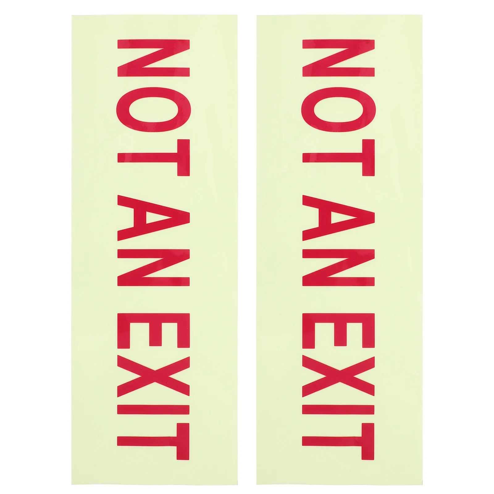 

2 шт. светящиеся в темноте самоклеящиеся знаки «Не выход», предупреждающие знаки безопасности для дверей, для бизнеса, аварийные знаки для общественных мест