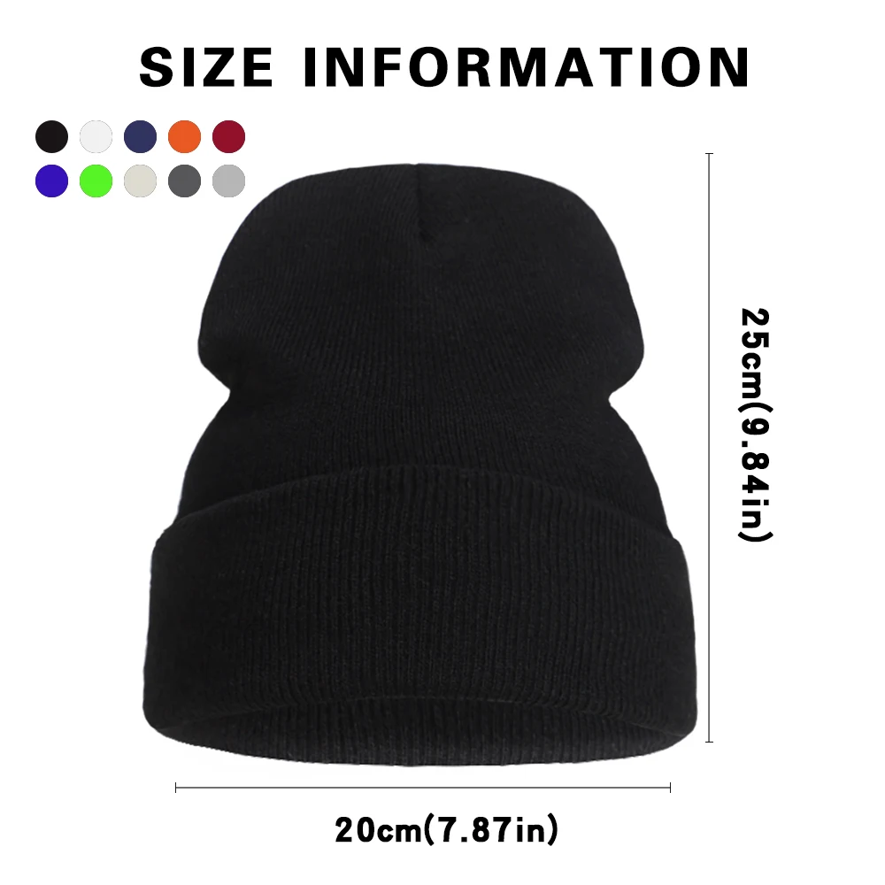 Meme Cats Prints Unisex Balaclava Hip Hop Creative Street Knitted Cap Simple Cartoons Cute Balaclava Autumn Winter Warm Men Hats