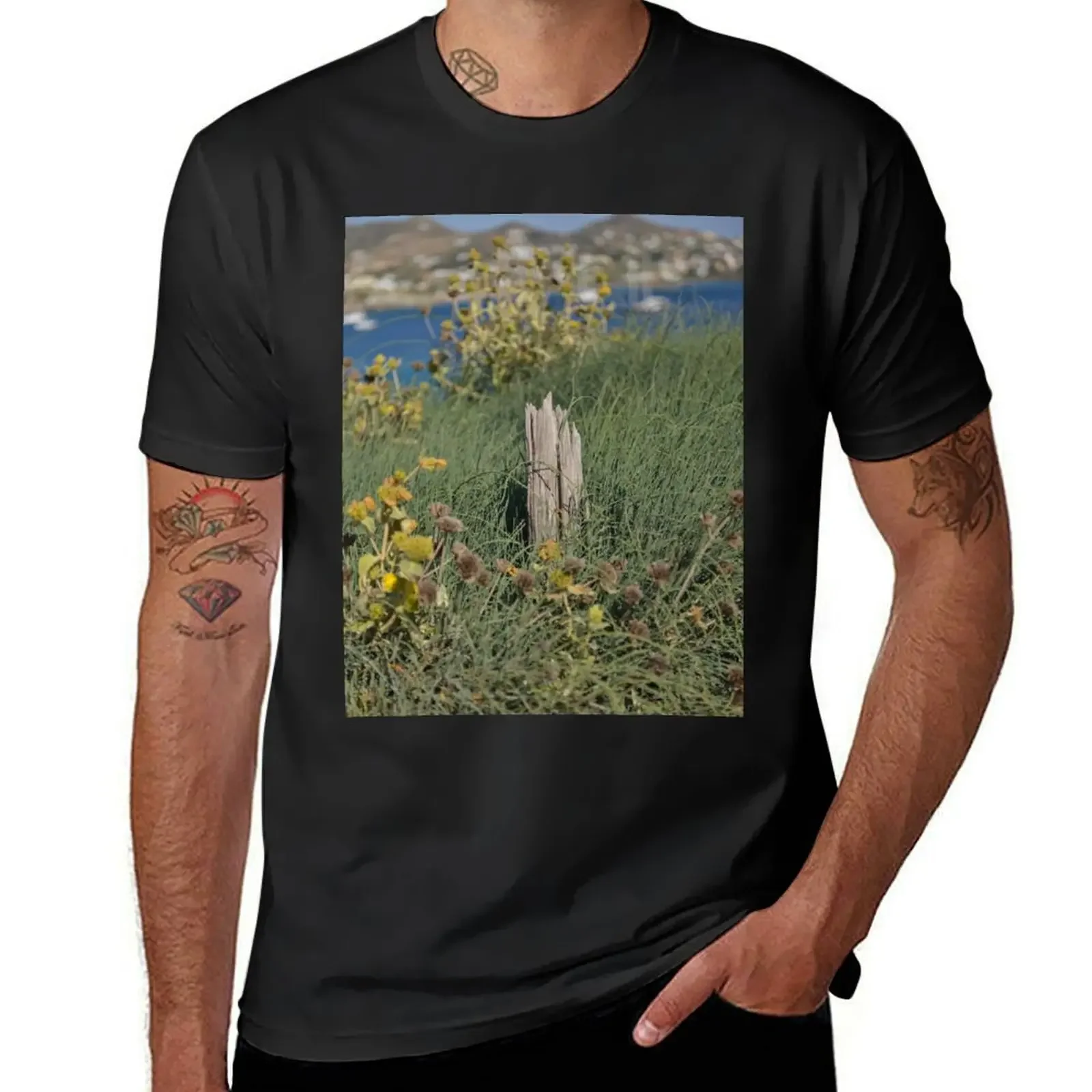 Overgrown field, in abstract T-Shirt vintage graphic tee sports fans baggy shirts mens funny t shirts