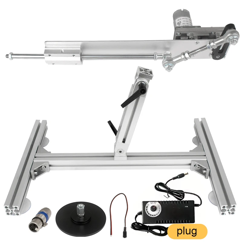 

Телескопический линейный привод с регулируемым ходом 30–150 мм и контроллером мощности, 200 об/мин, дополнительный разъем 3XLR/присоска/кронштейн