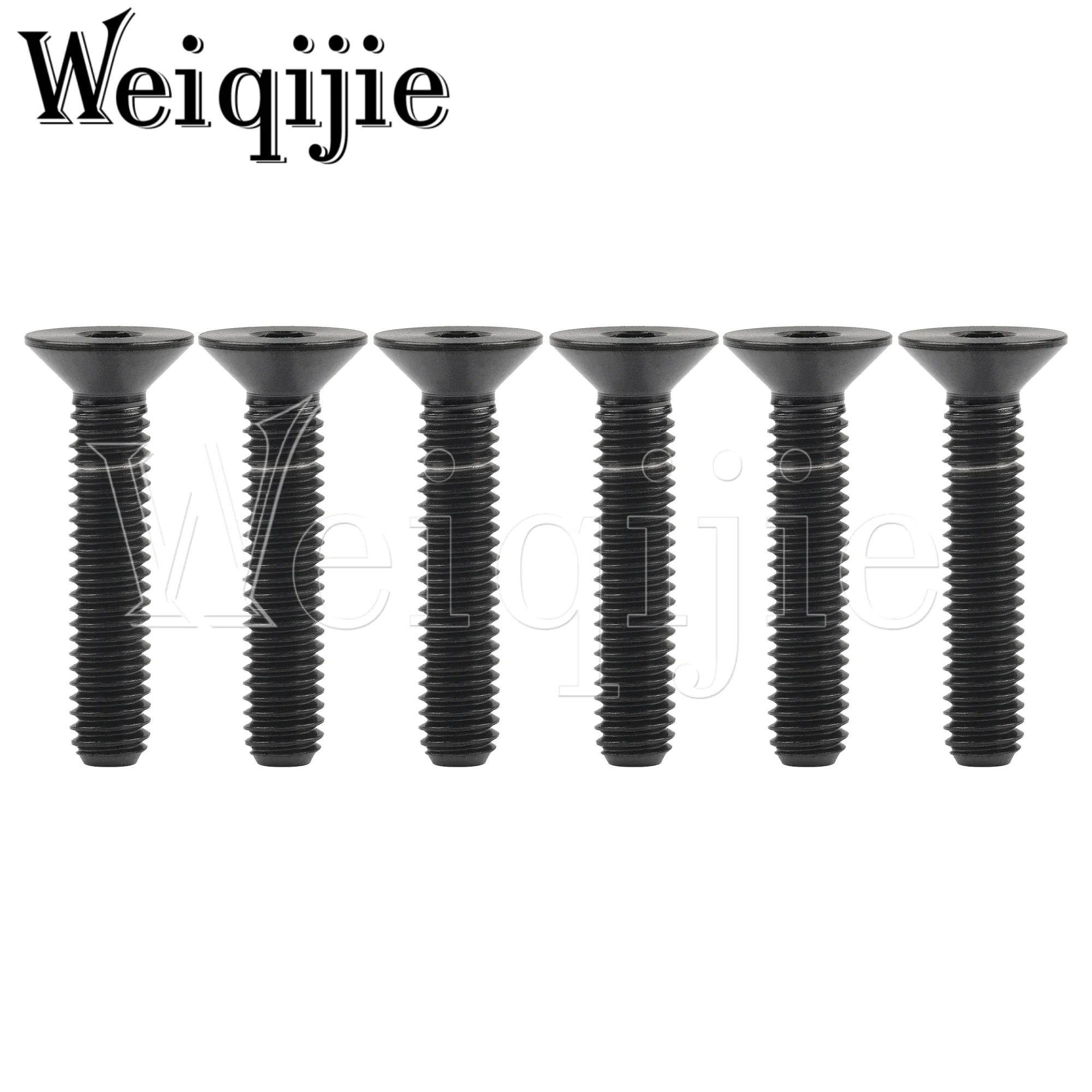 Weiqijie  6pcs/lot  Titanium Ti Bolt M4x 8 10 12 15 20mm Countersunk Hexagon Socket Head Screw Bicycle Bike