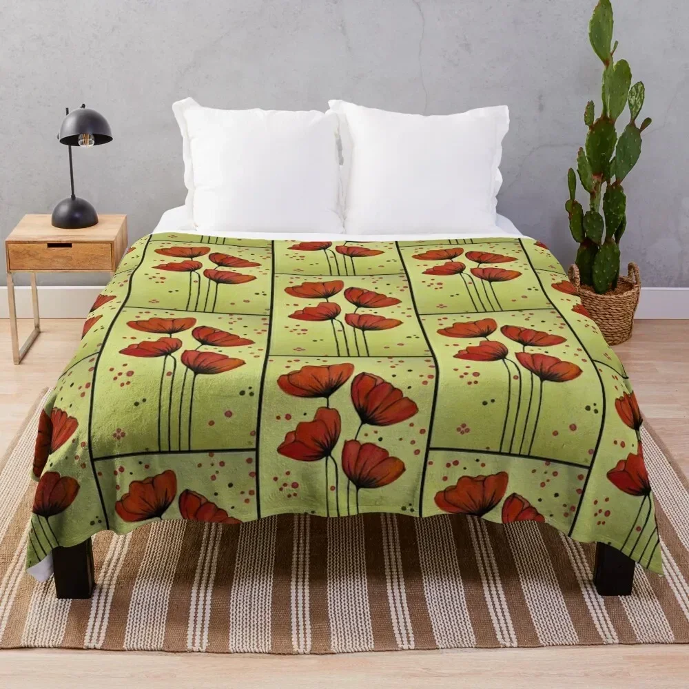 

ANZAC Day Poppies by Judy Richardson 2019 Throw Blanket Soft Cozy Blanket for Pet Kids Adults