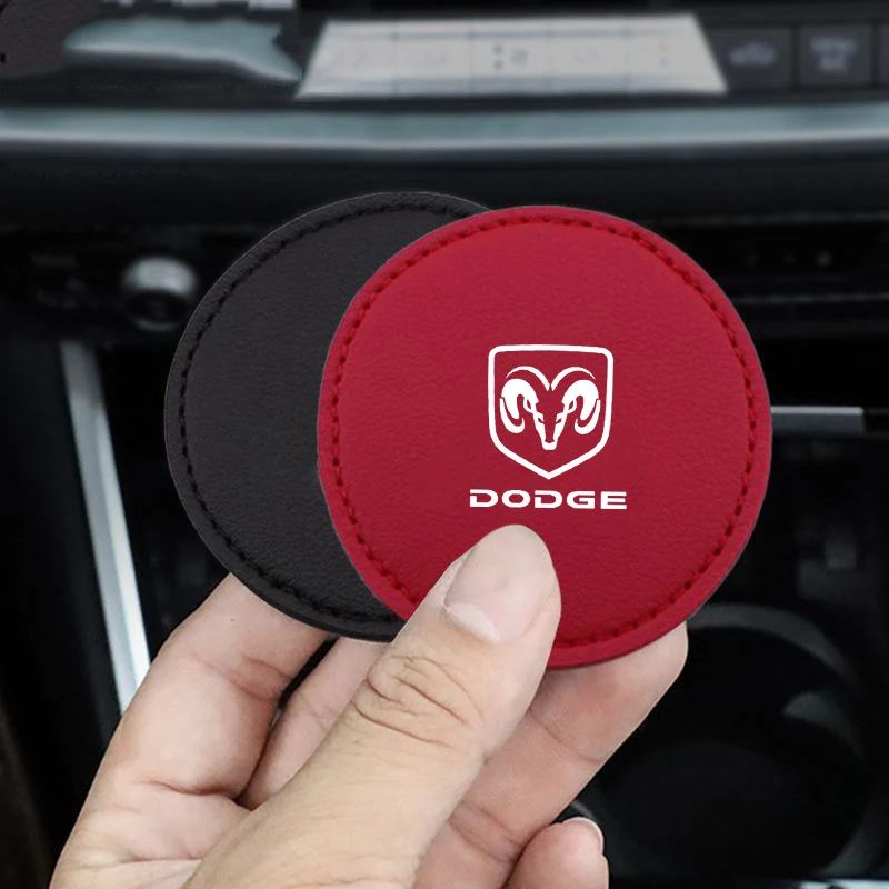 2pcs Car Auto Water Cup Slot Non-Slip Mat Accessories For Dodge Durango Ram 1500 Charger Caliber Journey Demon Nitro Challenger