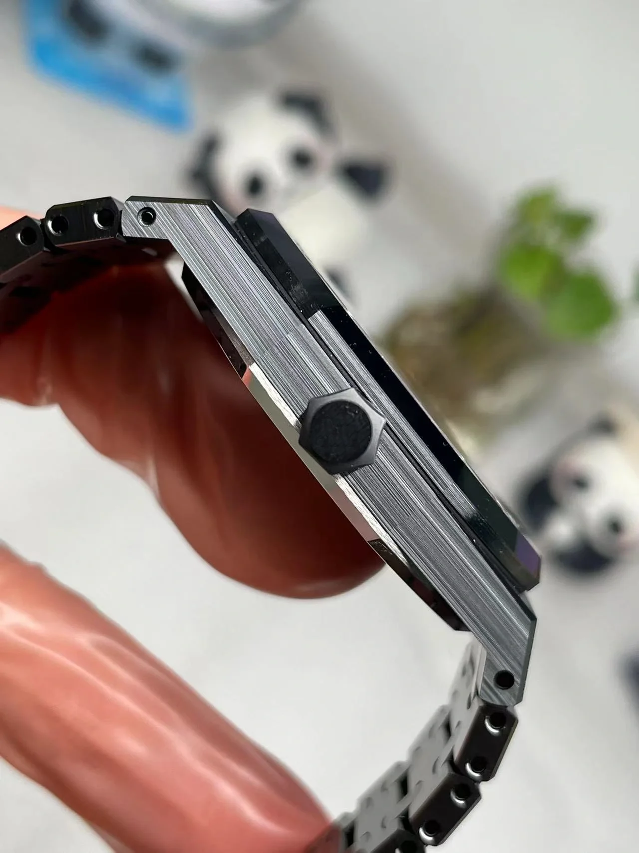 ساعة EFJ AP الفاخرة 15416CE هيكل عظمي من السيراميك الأسود ساعة رجالي توازن عجلة مزدوجة أفضل حركة ميكانيكية يدوية A3132