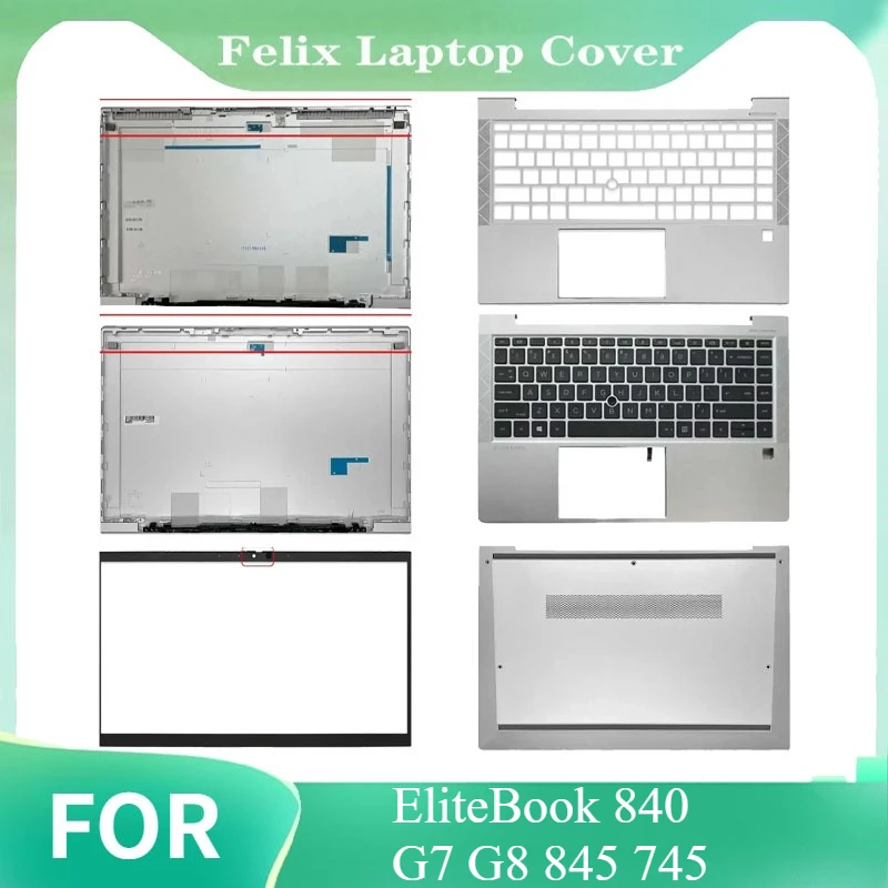 

For EliteBook 840 G7 G8 845 745 Repalce Cover LCD Back Cover Front Bezel Upper Palmrest Bottom Case Keyboard Hinges
