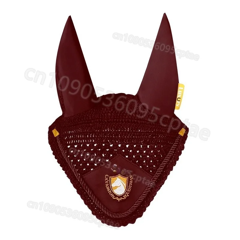 

Изысканные вышитые наушники для лошадей, защита от комаров и мух, комплект снаряжения для лошадей в тон.