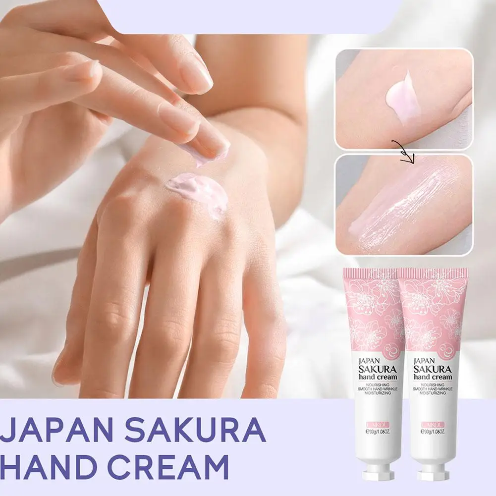 LAIKOU-Crème pour les mains Sakura, blanchissante, déformable, anti-fissure, hydratante, estompe les ridules, soins de la peau coréens, santé, beauté, 30g