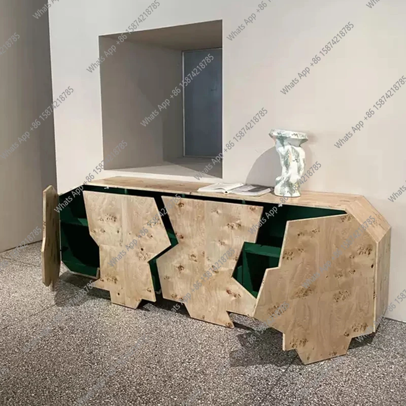 Armário decorativo lateral de jantar medieval retrô italiano, armário nórdico, armário lateral de tv, simples e moderno