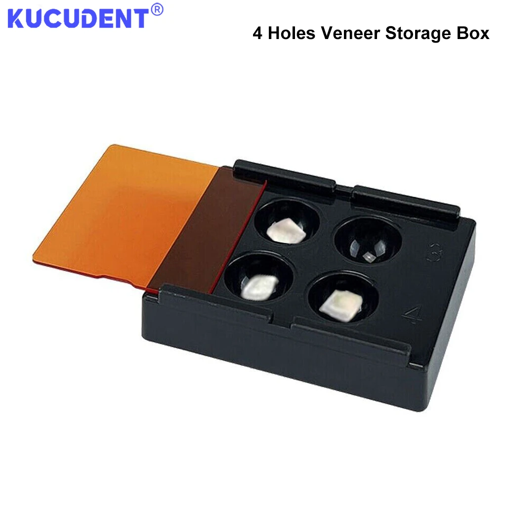 KUCUDET 4/8Holes Tandheelkundig Schaduwdoos Tanden Patch Shading Light Case Hars Fineer Opslag Tanddoos Beschermer Container