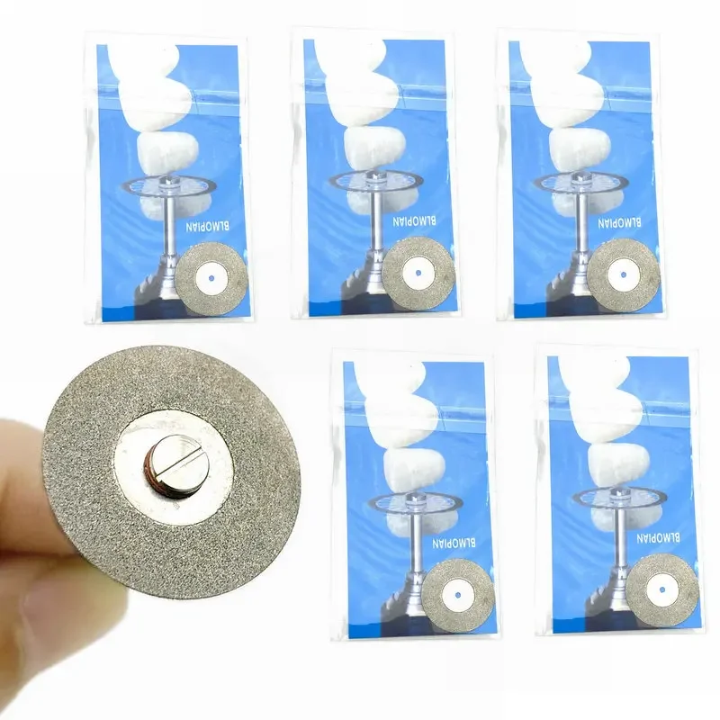 Laboratorium dentystyczne diamentowe tarcze tarcze dwustronna Grit tarcza tnąca średnica narzędzia 22mm grubości 0.25mm 5 sztuk