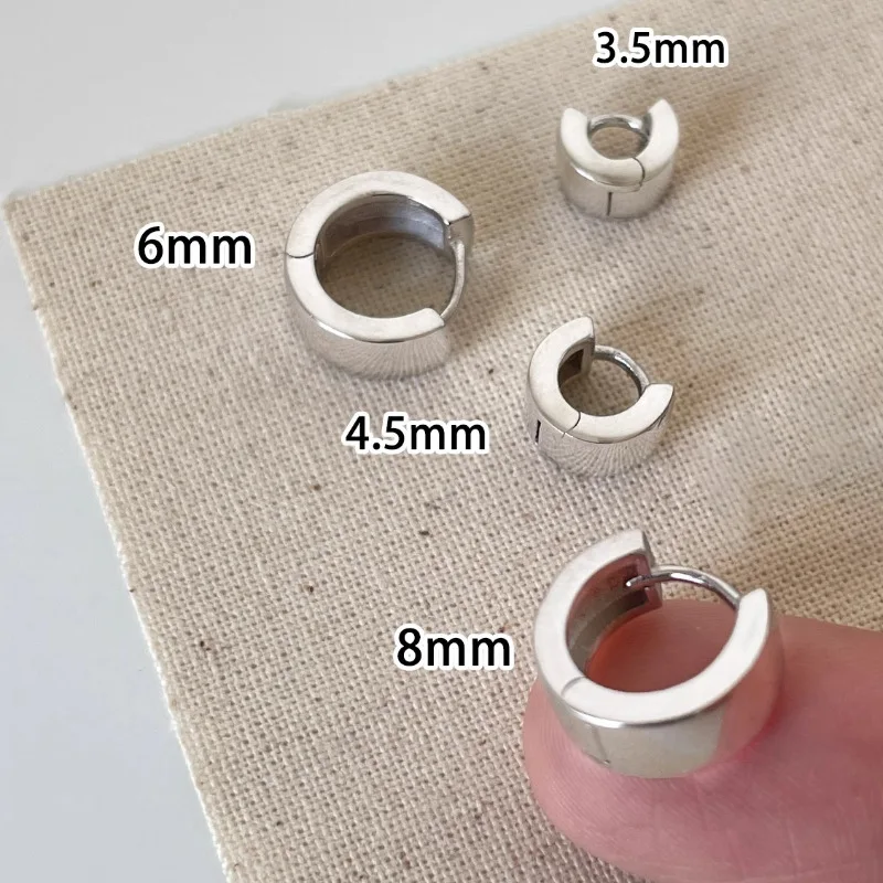 Small Circle Hoop Earrings Ear Bone Nails Ear Buckles for Female and Male Jewelry